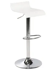 Set mit 2 Barstühlen VALENCIA drehbar Weiß_700778