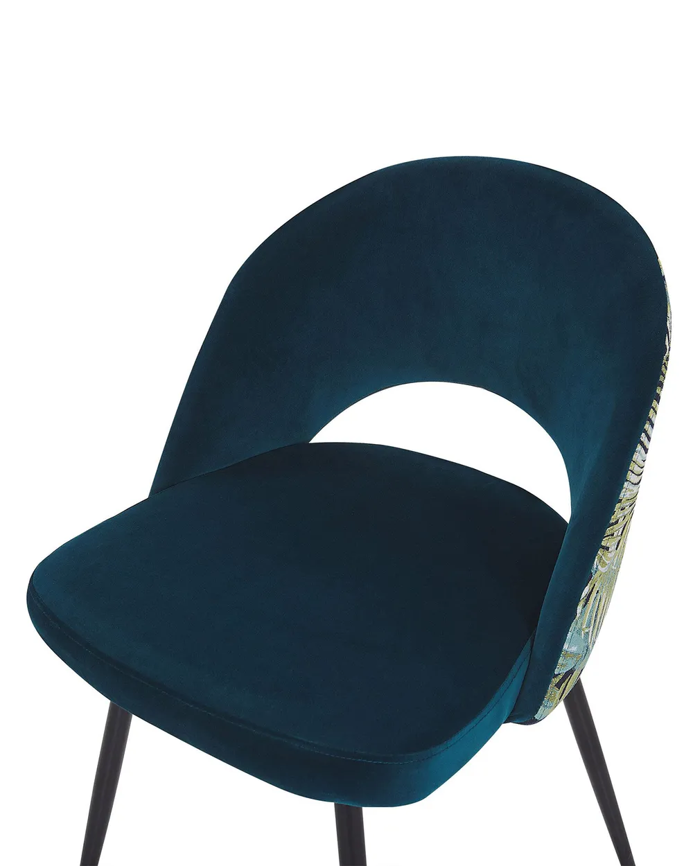 Esszimmerstuhl 2er Set VIVIAN Samtstoff Seeblau_774137