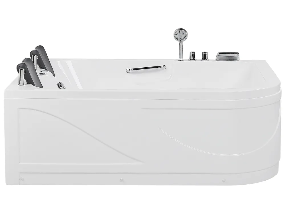 Whirlwanne Eckmodell mit LED BAYAMO 170 x 120 cm Weiß rechtsseitig_821167