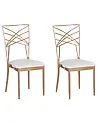 Esszimmerstuhl 2er Set GIRARD Metall Roségold