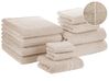 Lot de 11 serviettes ATAI Coton Beige
