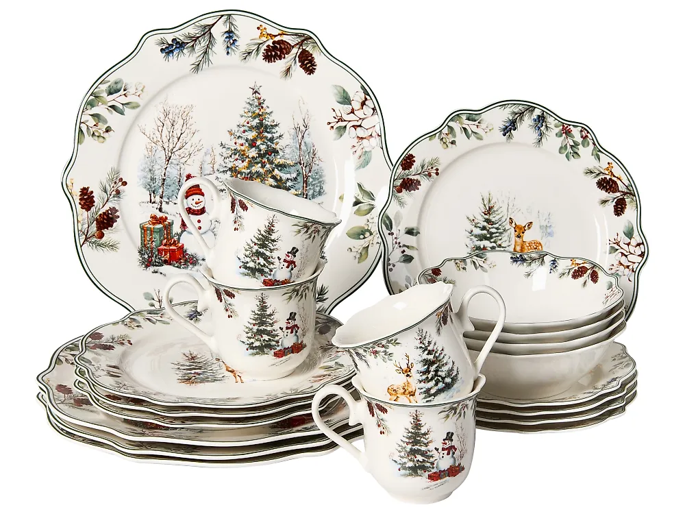 20-Piece Dinnerware Set YUZU Porcelain Multicolour
