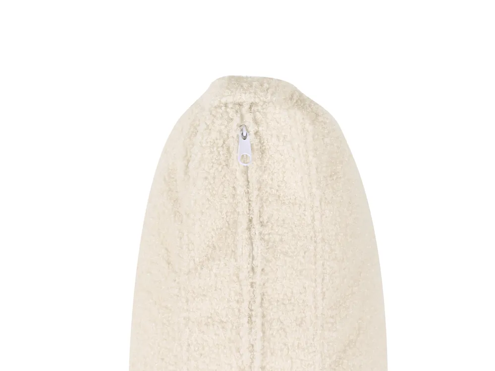 Schlafsofa 3-Sitzer VAXHOLM mit Stauraum Bouclé Cremeweiß_1026792
