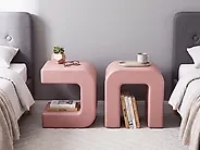 Set of 2 Side Tables MOZIA Pink_1166112