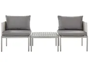 Lounge Set mit Tisch 2-Sitzer TERRACINA Metall Hellgrau_863602