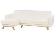 Corner Sofa Bed 3 Seater SIRO with Storage Boucle Off-White Right Hand_897373