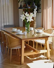 Set of 2 Dining Chairs WEIMAR Metal Light Brown_1005163