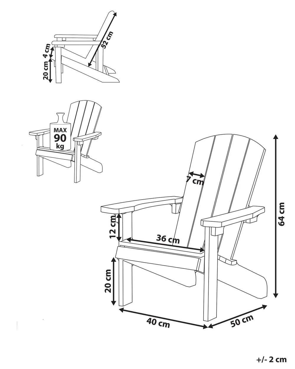 Kindersessel ADIRONDACK Hellblau_918290