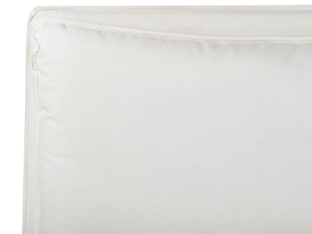 Wasserbett Samtstoff BAJONNA 180 x 200 cm Cremeweiß_1009620