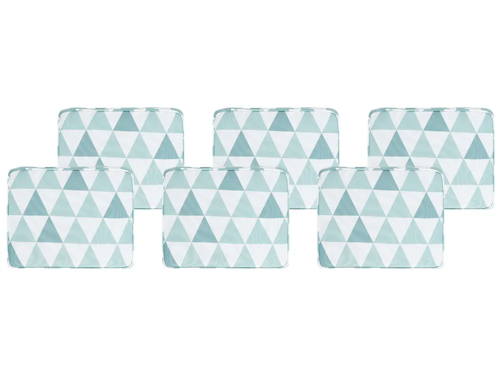 Gartenstuhlkissen 6er Set TOLVE 39 x 31 cm Hellblau