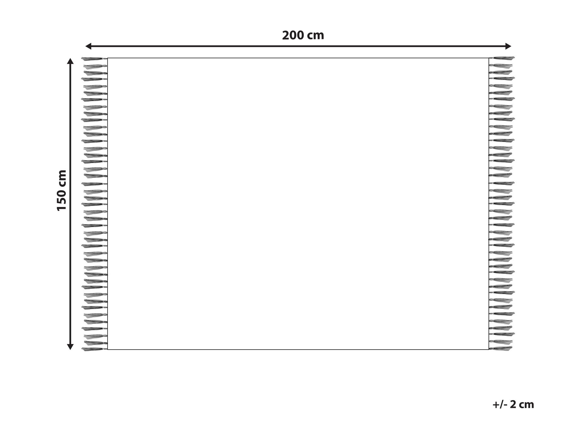 Kuscheldecke VELLA Stoff 150 x 200 cm Cremeweiß_939428