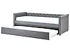 Ausziehbett Stoff LIBOURNE 90 x 200 cm Dunkelgrau