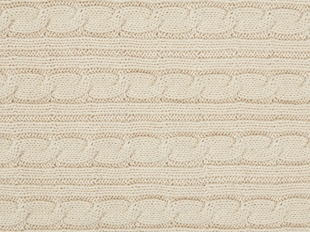 Kuscheldecke ANAMUR Baumwolle 110 x 180 cm Beige_935596