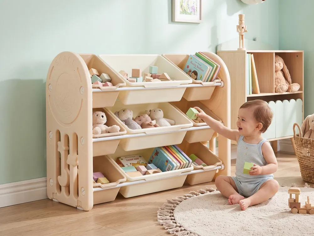 Spielzeugaufbewahrung BINGARA 62 cm Beige