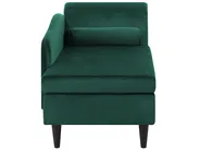 Right-Hand Chaise Longue LUIRO with Storage Velvet Dark Green_772129