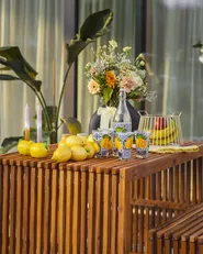 Gartenmöbel Set mit Bänken und Hockern 6-Sitzer BELLANO Akazienholz Braun_936450