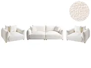 Sofa Set 5-Sitzer LUVOS Bouclé Cremeweiß_971916