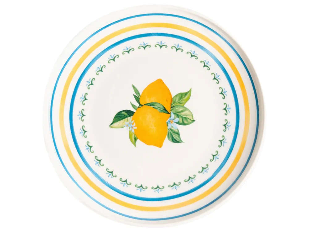 Set of 24 Dinnerware TARRAGON Porcelain White/ Green_1069207