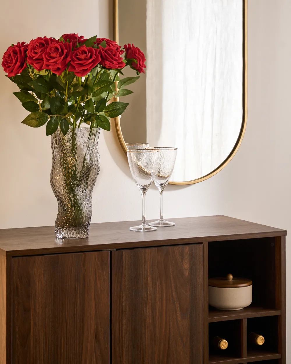 Artificial Flower Bouquet MAFRA 60 cm Red_1028454