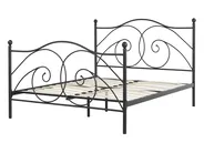 Bett mit Lattenrost Metall DINARD 140 x 200 cm Schwarz_765087