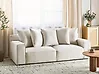 Sofa 3-Sitzer VISKAN Chenillegewebe Cremeweiß