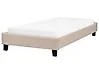 Bett ohne Kopfteil Stoff ROANNE 90 x 200 cm Beige