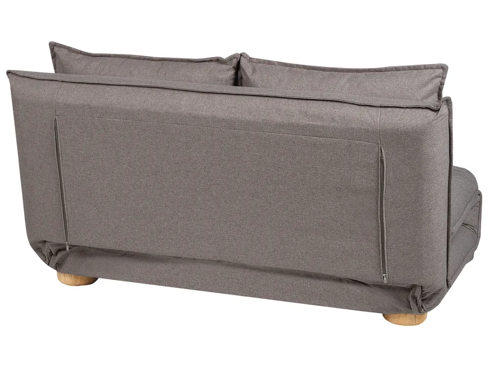 Schlafsofa 2-Sitzer ABISKO Kunstleinen Dunkelgrau_1030923