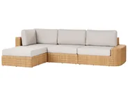 Garten Ecksofa mit Tisch 4-Sitzer OLIVERI Polyrattan Beige rechtsseitig_1071795