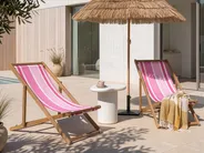 Ersatzstoff für Sonnenliege 2er Set ANZIO/AVELLINO 113 x 44 cm Rosa_1073743