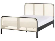 Bett mit Lattenrost Kiefernholz GONFARON 140 x 200 cm Schwarz_977074