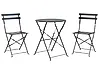Bistro Set klappbar FIORI Metall Schwarz