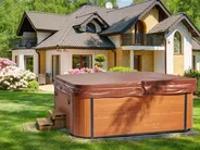 Outdoor Whirlwanne mit LED ARCELIA Blau_824990