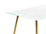 Dining Table MULGA Marble/ Gold 120 cm 70 cm Tempered Glass_850508