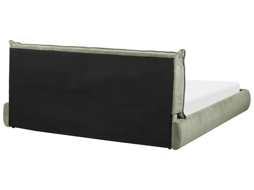 Waterbed Corduroy VINAY 180 x 200 cm (EU Super King) Olive Green_880799