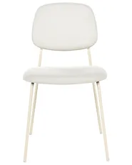Set of 4 Dining Chairs RILEY Fabric Off-White_1039703