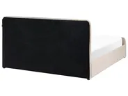 Bett mit Stauraum LUNAN Samtstoff Beige 160 x 200 cm_1051394