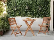 Bistro Set klappbar FEBBIO zertifiziertes Akazienholz Braun_985768