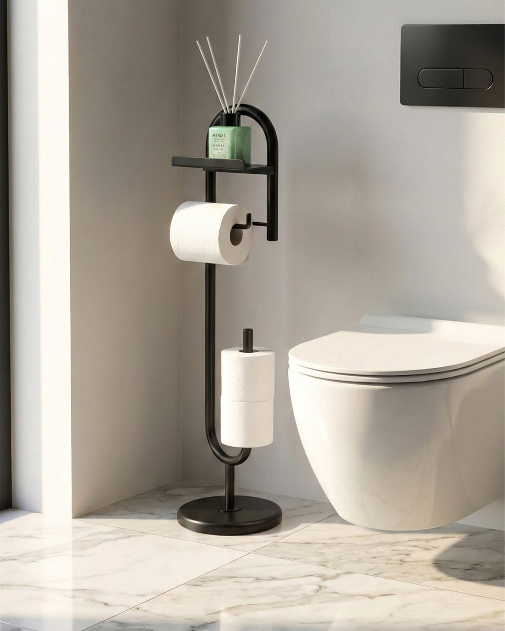 Porte-papier toilette TAPAKUMA Métal Noir