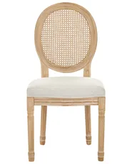 Set of 2 Chairs NIVLOC Wood Light Brown/ Beige_1090752