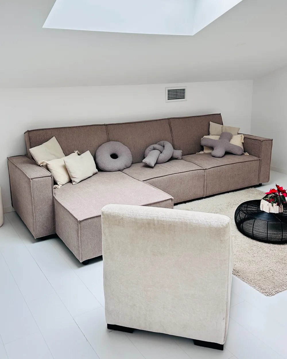 Dekokissen 2er Set CAESIA 30 x 50 cm Baumwolle Hellbeige Ohne Muster_1051585