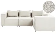 Modul Ecksofa 4-Sitzer AXEBO Bouclé Cremeweiß linksseitig_1075592