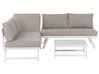 Garten Ecksofa mit Tisch 5-Sitzer COCCORINO Metall Taupe