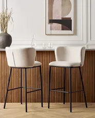 Set mit 2 Barstühlen MINA Cremeweiß_1030040