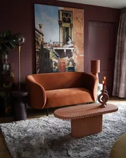 Sofa 2-Sitzer LOEN Samtstoff Orange_978898