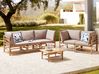 Lounge Set mit Tisch 5-Sitzer CERRETO Bambus Taupe