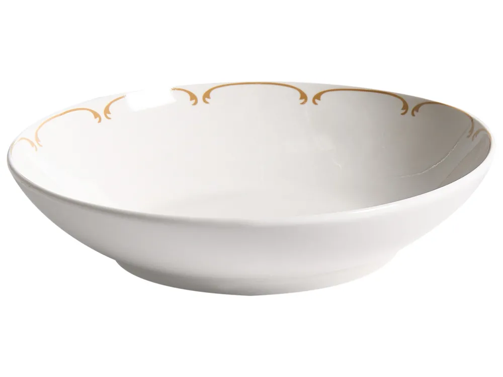 Set of 24 Dinnerware CHAROLI Porcelain White/ Gold_1061873