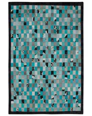 Rug NIKFER Blue 140 x 200 cm Leather_758307