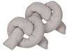 Dekokissen 2er Set GLADIOLUS 172 x 14 cm Bouclé Grau Ohne Muster