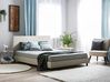 Bett mit Lattenrost Stoff ALBI 180 x 200 cm Beige
