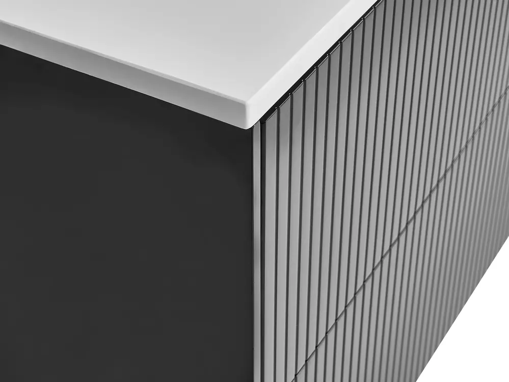 Wandmontierter Waschbeckenunterschrank QUINTELA 60 cm Schwarz_934886
